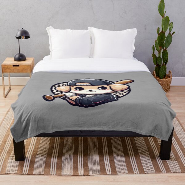 Item preview, Kawaii Anime Dog Baseball Cartoon With Baseball Bat designed and sold by Daqomm.