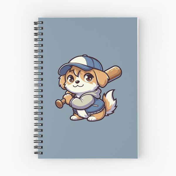 Aperçu de l'œuvre Dessin animé de baseball de chien d'anime Kawaii avec casquette de baseball créée et vendue par Daqomm.