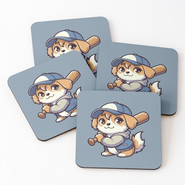Item preview, Kawaii Anime Dog Baseball Cartoon With Baseball Cap designed and sold by Daqomm.