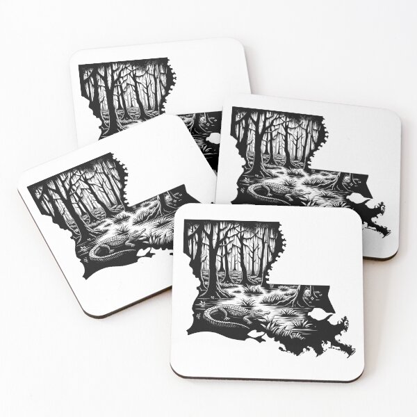 Item preview, Louisiana map and landscape designed and sold by landscapeworlds.