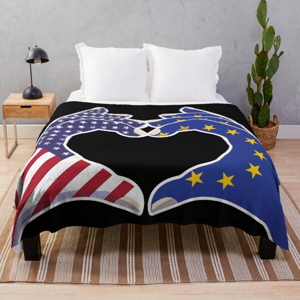 Item preview, European Union EU Europe USA United States American America Love Heart Peace designed and sold by FlagX.