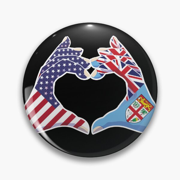Item preview, Fiji Fijian USA United States American America Love Heart Peace designed and sold by FlagX.
