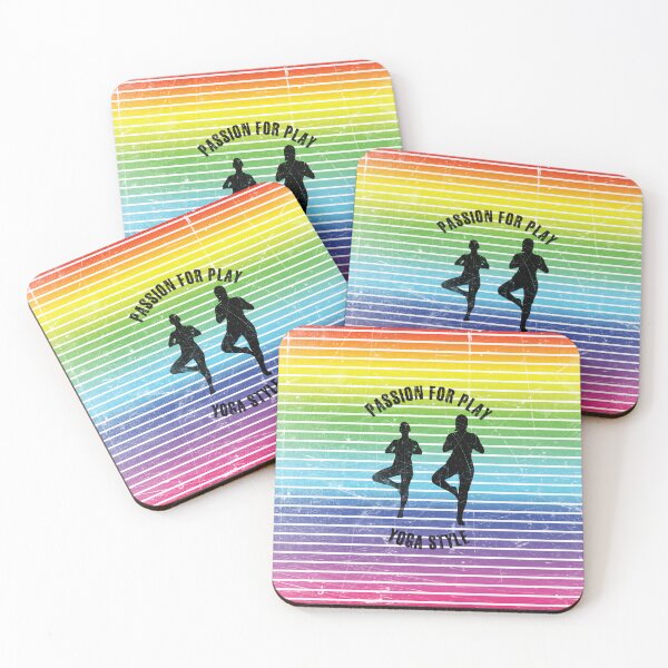 Item preview, Black silhouettes of two girls practicing yoga designed and sold by HarridanCreates.