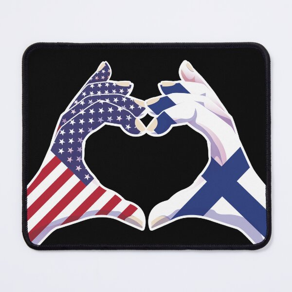 Item preview, Finland Finnish USA United States American America Love Heart Peace designed and sold by FlagX.