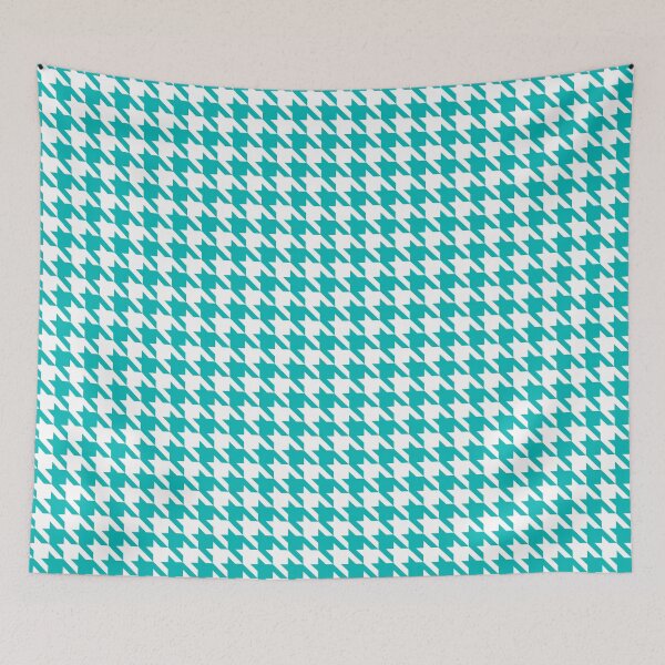 Item preview, Teal and white houndstooth pattern designed and sold by LinDraws.
