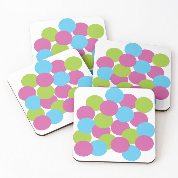 Item preview, Bright Dots Pink Blue Green designed and sold by type-and-create.