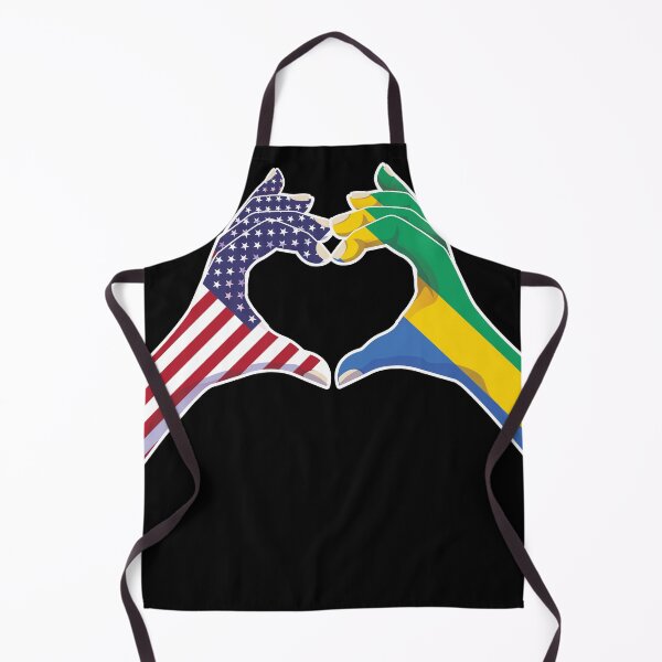 Item preview, Gabon Gabonese USA United States American America Love Heart Peace designed and sold by FlagX.
