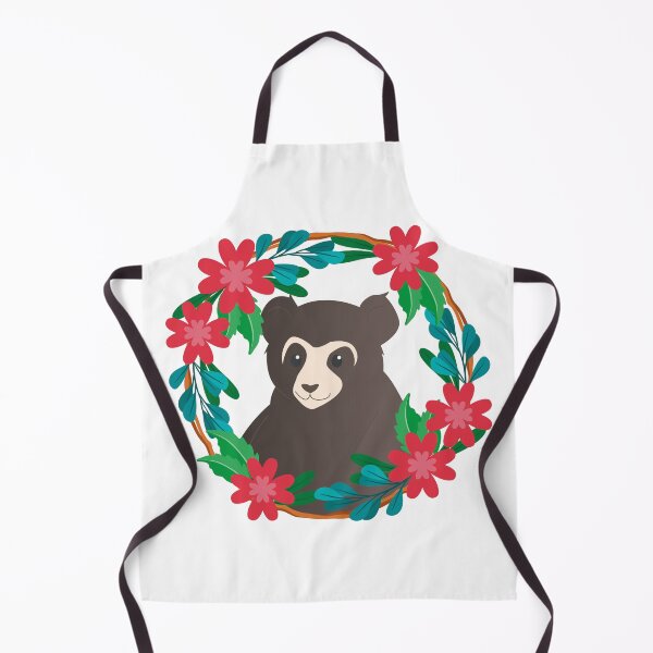 Item preview, Spectacled bear in a wreath of flowers designed and sold by OriKone.