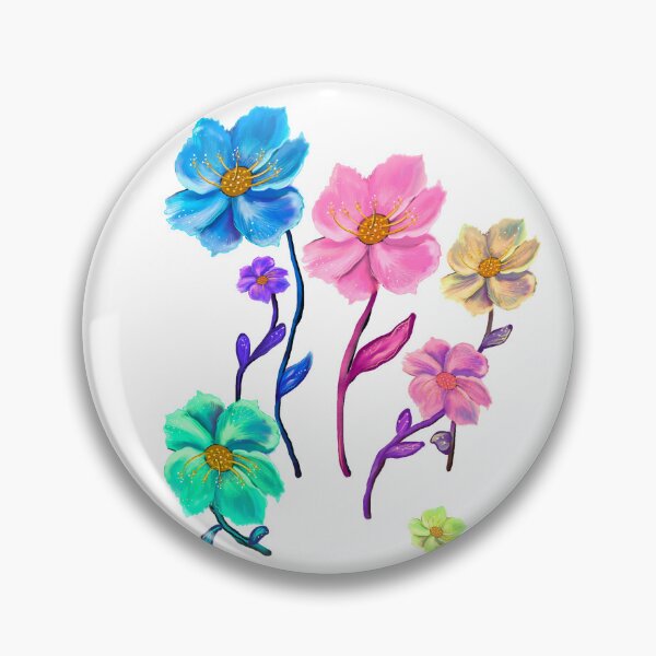 Item preview, Whimsical Botanical Garden Art: multi color Hand-Drawn Flower Designs & Gifts designed and sold by Artonmytee.