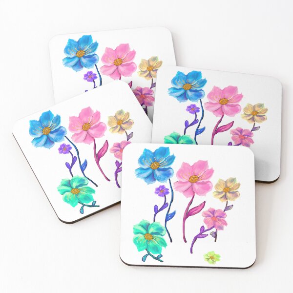 Item preview, Whimsical Botanical Garden Art: multi color Hand-Drawn Flower Designs & Gifts designed and sold by Artonmytee.
