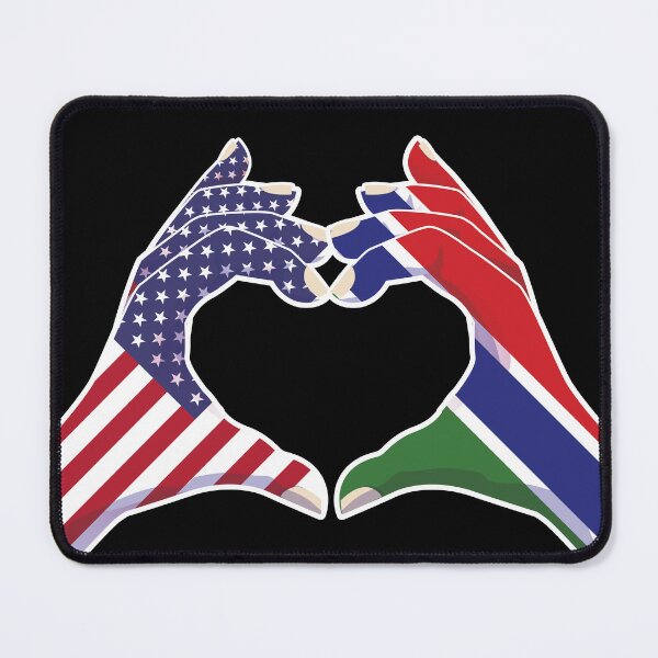 Item preview, Gambia Gambian USA United States American America Love Heart Peace designed and sold by FlagX.