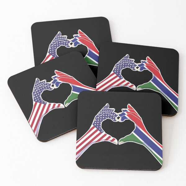 Item preview, Gambia Gambian USA United States American America Love Heart Peace designed and sold by FlagX.