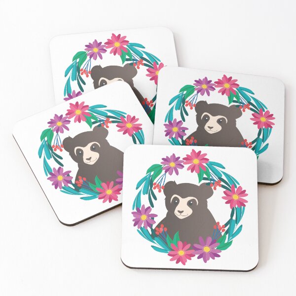 Item preview, Copy of Spectacled bear in a wreath of flowers 2 designed and sold by OriKone.