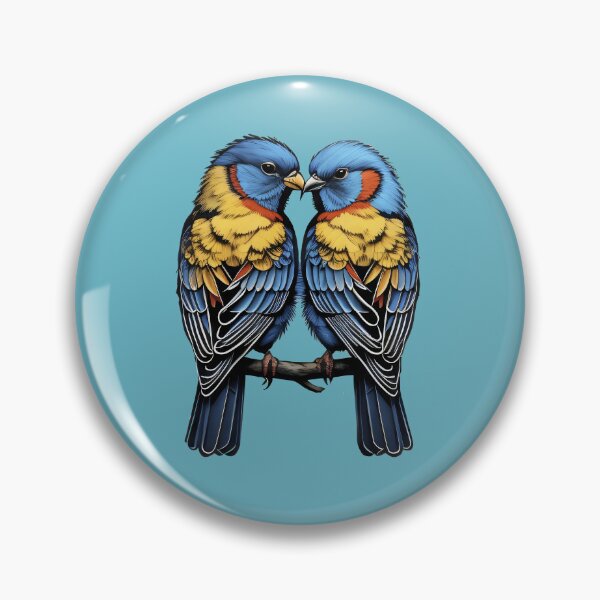 Item preview, COLORFUL LOVE BIRDS CUTE COUPLE designed and sold by digitalartlb.