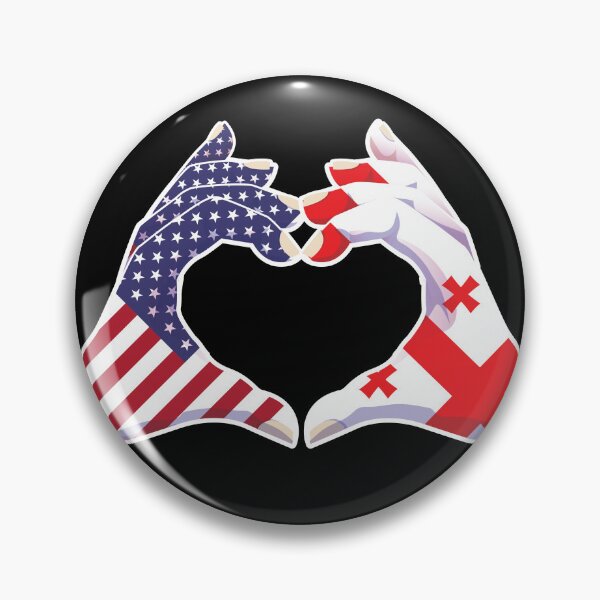 Item preview, Georgia Georgian USA United States American America Love Heart Peace designed and sold by FlagX.