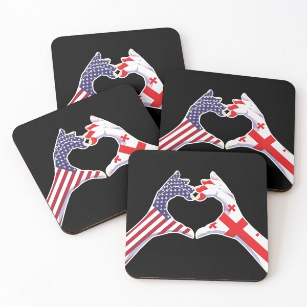 Item preview, Georgia Georgian USA United States American America Love Heart Peace designed and sold by FlagX.