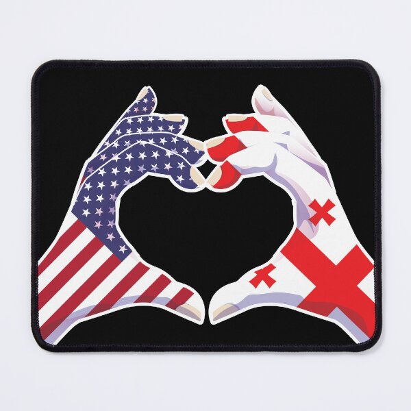 Item preview, Georgia Georgian USA United States American America Love Heart Peace designed and sold by FlagX.