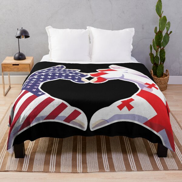 Item preview, Georgia Georgian USA United States American America Love Heart Peace designed and sold by FlagX.