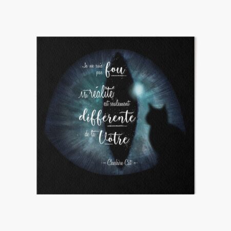 Citation du Cheshire Cat de Lewis Carroll à propos de la sensibilité Impression rigide