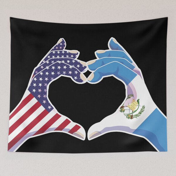 Item preview, Guatemala Guatemalan USA United States American America Love Heart Peace designed and sold by FlagX.