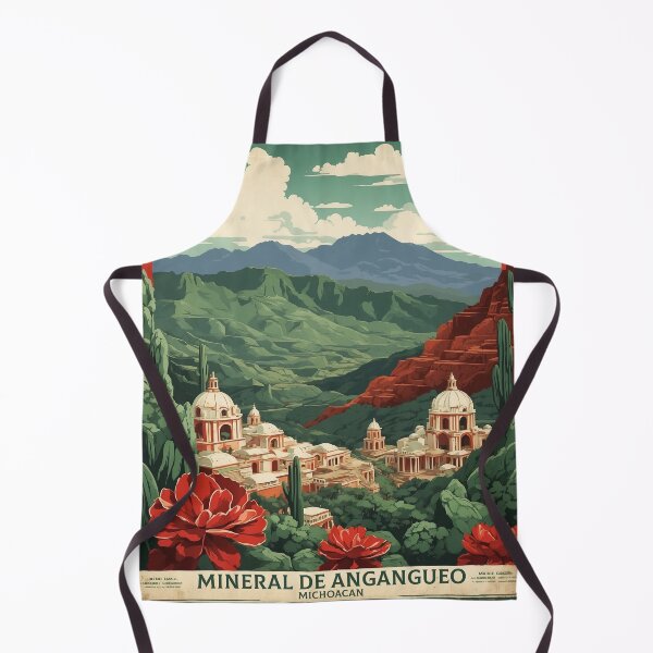 Item preview, Mineral de Angangueo Michoacan Mexico Magic Town Vintage Travel Tourism Poster designed and sold by TravelersGems.