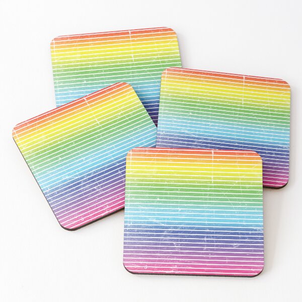 Item preview, Colorful rainbow scratched pride stripes designed and sold by HarridanCreates.