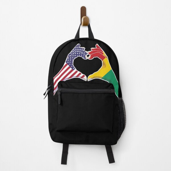 Item preview, Guinea Guinean USA United States American America Love Heart Peace designed and sold by FlagX.