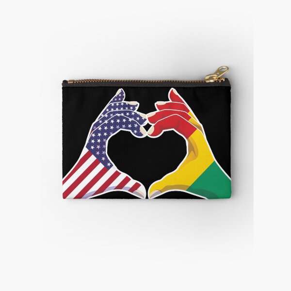 Item preview, Guinea Guinean USA United States American America Love Heart Peace designed and sold by FlagX.