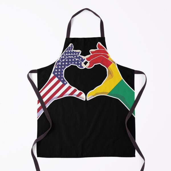 Item preview, Guinea Guinean USA United States American America Love Heart Peace designed and sold by FlagX.