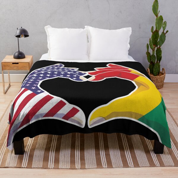 Item preview, Guinea Guinean USA United States American America Love Heart Peace designed and sold by FlagX.