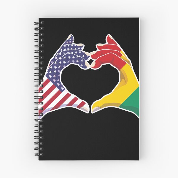 Item preview, Guinea Guinean USA United States American America Love Heart Peace designed and sold by FlagX.