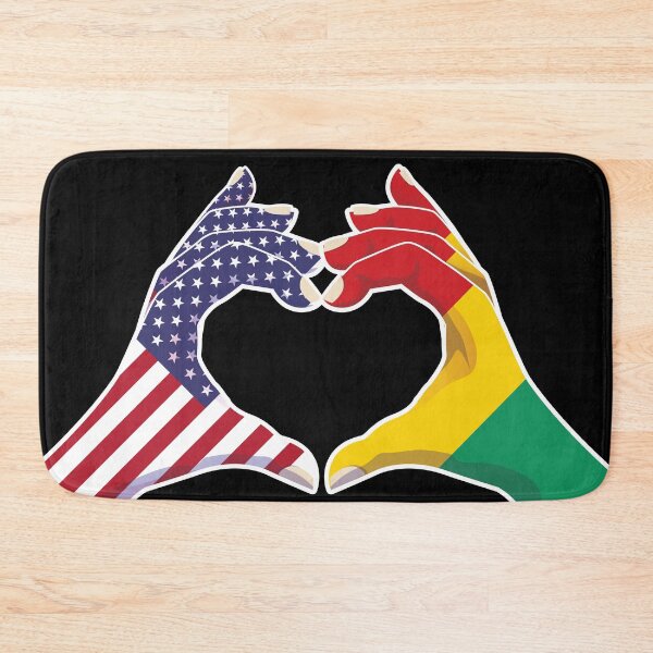 Item preview, Guinea Guinean USA United States American America Love Heart Peace designed and sold by FlagX.