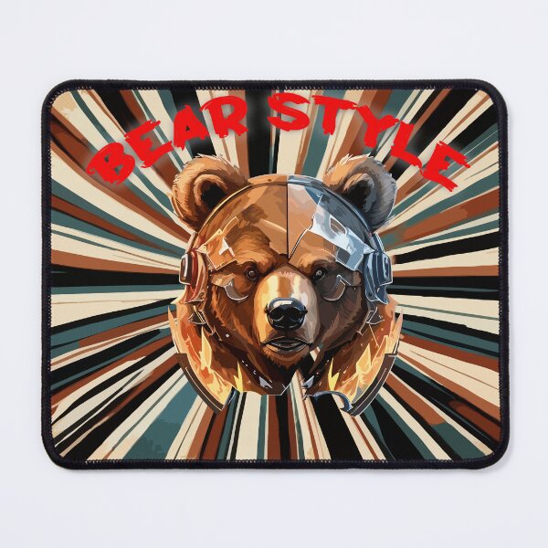 Item preview, Bear style retro vintage wall art wall decoration designed and sold by X-ecute.