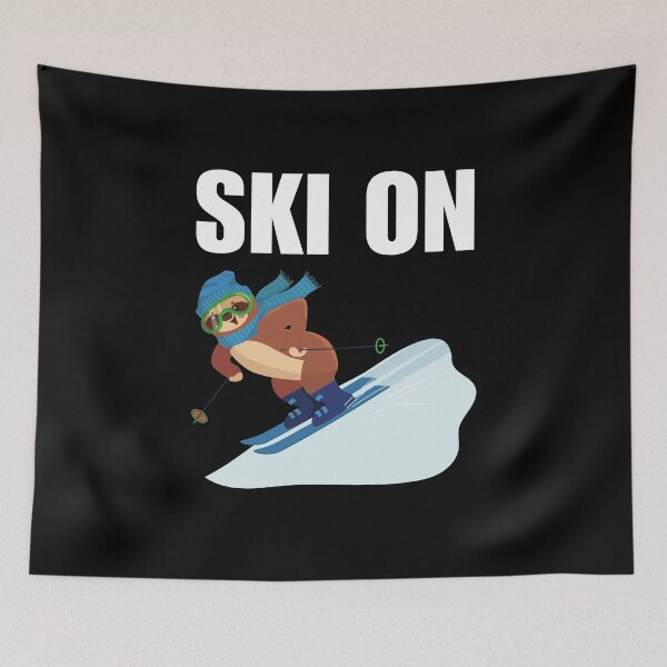 Item preview, Ski on, funny and awesome winter skiing sport quotes or sayings for people who like skiing designed and sold by NBSStore.