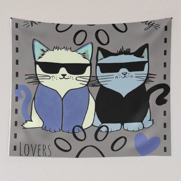 Item preview, TWO LOVELY CATS designed and sold by inarausch2023.
