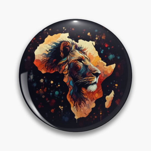 Item preview, Africa silhouette lion savannah abstract style designed and sold by TomFrontierArt.
