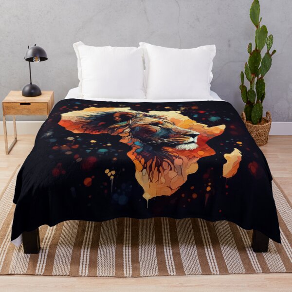 Item preview, Africa silhouette lion savannah abstract style designed and sold by TomFrontierArt.
