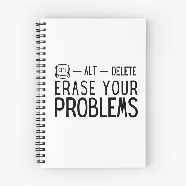 Item preview, "CTRL + ALT + Delete: Erase Your Problems" Jokes Typography Design designed and sold by rahmastaa.