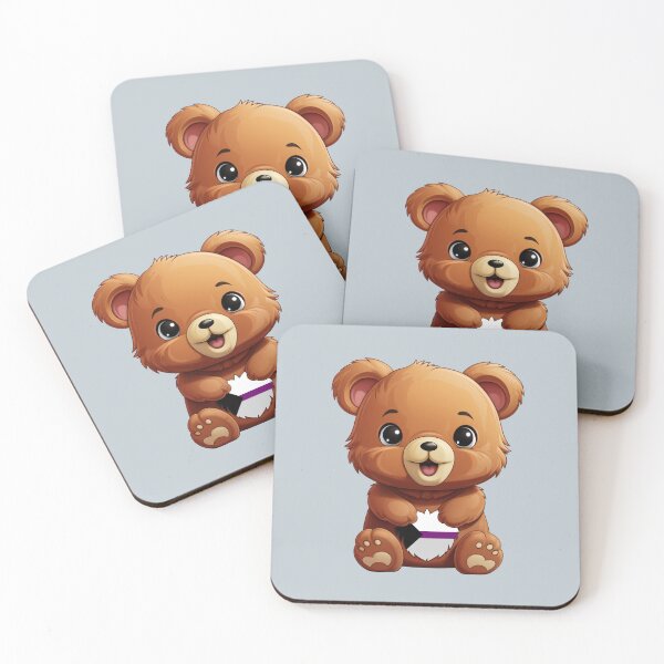 Item preview, Cute Demi Pride Flag Bear, Subtle Kawaii Demisexual Bear Design designed and sold by Travelslightly.