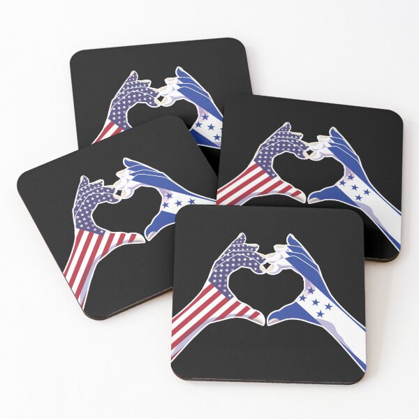 Item preview, Honduras Honduran USA United States American America Love Heart Peace designed and sold by FlagX.