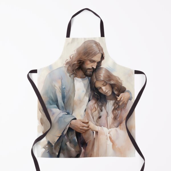 Item preview, Jesus Christ and Saint Mary Magdalene Watercolor Painting designed and sold by AdamesArtStudio.
