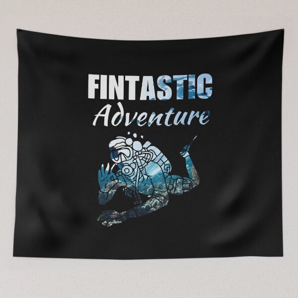 Item preview, Fintastic adventure, funny scuba diving sport quote or saying for lover or enthusiast designed and sold by NBSStore.