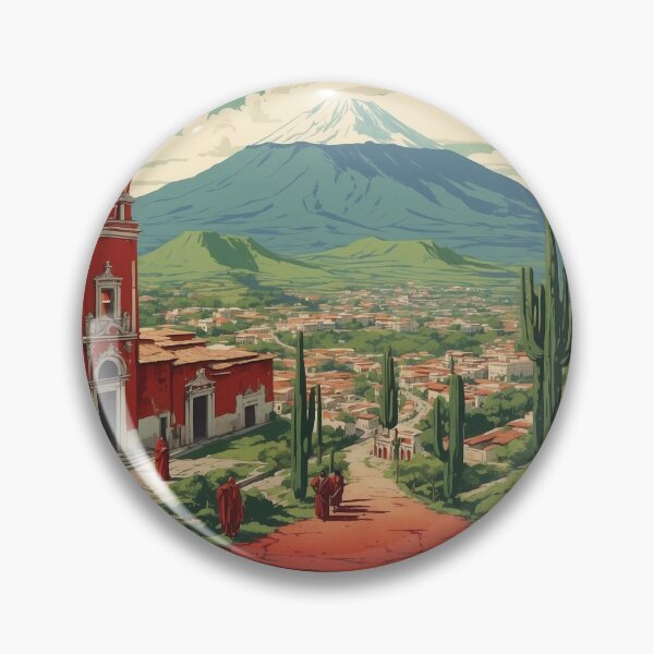 Item preview, Pahuatlan Puebla Mexico Magic Town Vintage Travel Tourism Poster  designed and sold by TravelersGems.