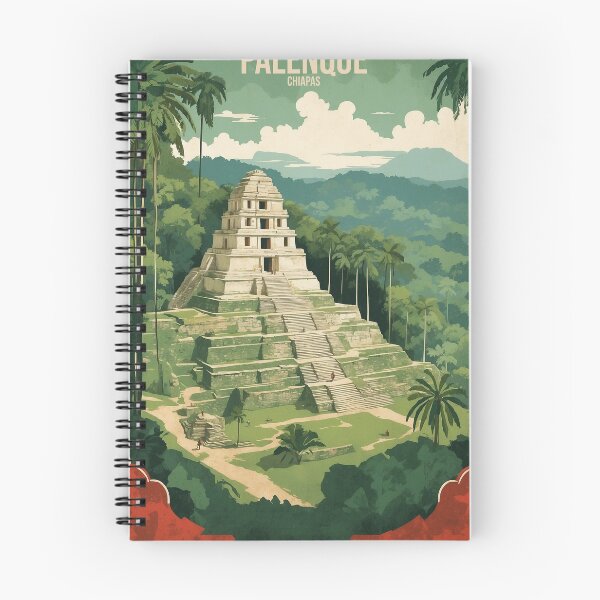 Item preview, Palenque Chiapas Mexico Magic Town Vintage Travel Tourism Poster  designed and sold by TravelersGems.