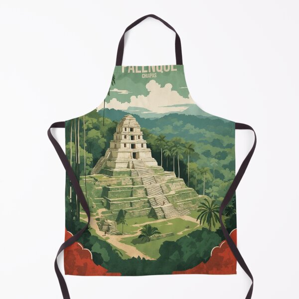 Item preview, Palenque Chiapas Mexico Magic Town Vintage Travel Tourism Poster  designed and sold by TravelersGems.