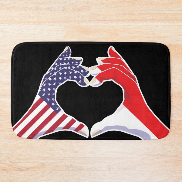 Item preview, Indonesia Indonesian USA United States American America Love Heart Peace designed and sold by FlagX.
