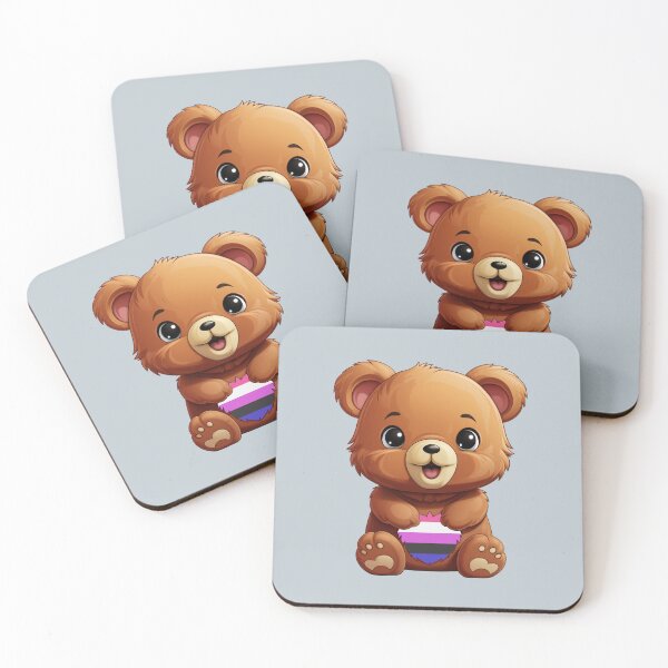 Item preview, Cute Genderfluid Pride Flag Bear, Subtle Kawaii Genderfluid Bear Design designed and sold by Travelslightly.