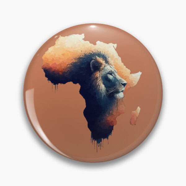 Item preview, Africa silhouette lion savannah abstract style designed and sold by TomFrontierArt.