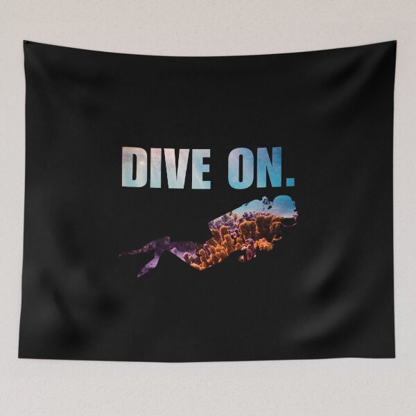 Item preview, Dive on, funny scuba diving sport quote or saying for lover or enthusiast designed and sold by NBSStore.