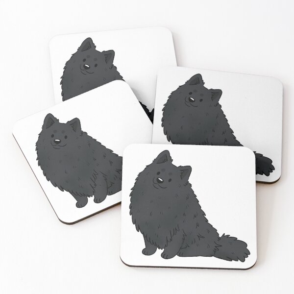 Item preview, Cute black German spitz dog  designed and sold by Yaragold.